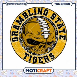 Grambling State Tigers Skull PNG