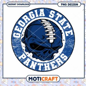 Georgia State Panthers Skull PNG Design