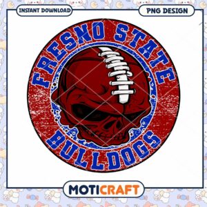 Fresno State Bulldogs Skull PNG