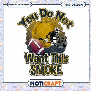 Football Smoke PNG Sublimation Design