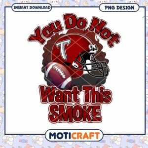Football Helmet Smoke Design PNG Instant Download Art
