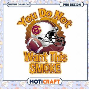 Football Helmet and Ball You Do Not Want This Smoke PNG