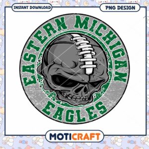 Eastern Michigan Eagles Skull PNG