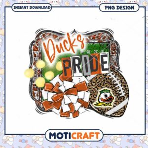 Ducks Pride Football PNG Design for Instant Download