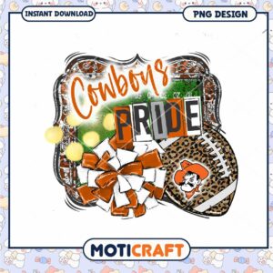 Cowboys Pride Football PNG Design Instant Downloadable Art