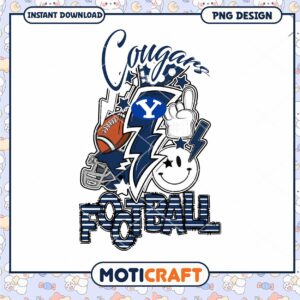 Cougar Football PNG Design Instant Download