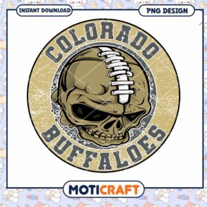 Colorado Buffaloes Skull PNG Design