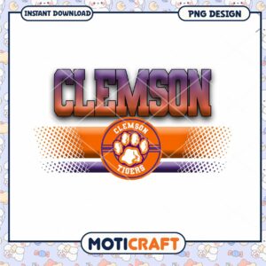 Clemson Tigers PNG Design Instant Download