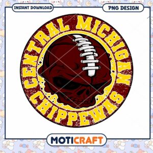 Central Michigan Chippewas Skull PNG