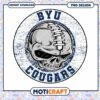 BYU Cougars Skull PNG Design