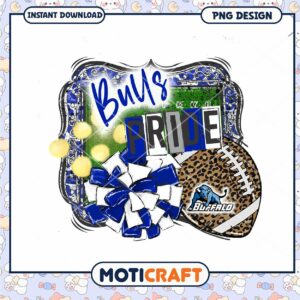 Bulls Pride Football PNG Design Instant Download Artwork