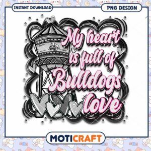 Bulldogs Love PNG Design