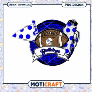 Bulldogs Football PNG Design Instant Download