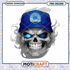 Broncos Skull PNG Design Instant Download