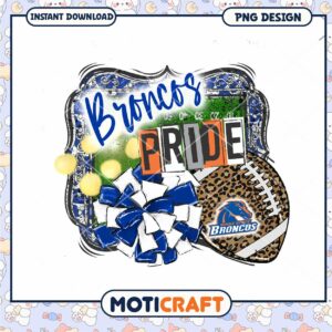 Broncos Pride Cheer PNG Design for Instant Download