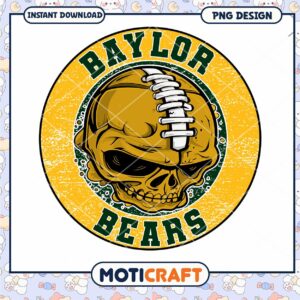 Baylor Bears Skull Football PNG