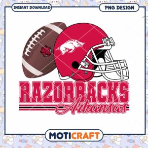 Arkansas Razorbacks PNG Football Design
