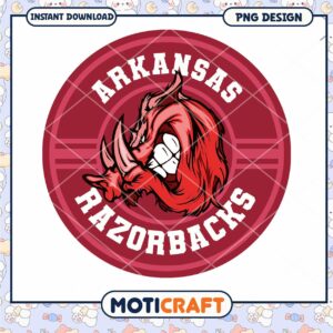 Arkansas Razorbacks PNG Design Instant Download Art