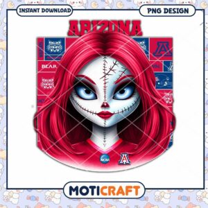 Arizona Wildcats Sugar Skull PNG Sublimation