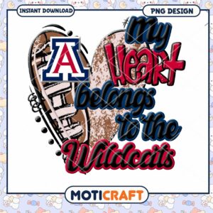 Arizona Wildcats Heart PNG Design