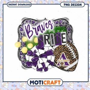 Alcorn Braves Pride PNG Sublimation