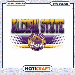 Alcorn State Braves PNG Design Instant Download Art