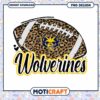 Wolverines Leopard Print Football PNG Instant Download Design