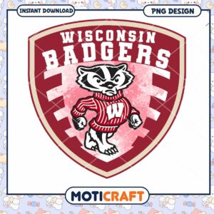 Wisconsin Badgers Logo PNG Instant Download Design