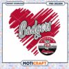 Wisconsin Badgers Heart Design Instant Download PNG