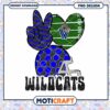 Wildcats PNG Instant Download Heart Peace Sign Design