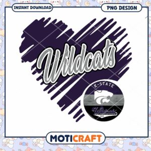 Wildcats Heart Design PNG Instant Download K-State Fans Wildcats Heart Design PNG Instant Download K-State Fans