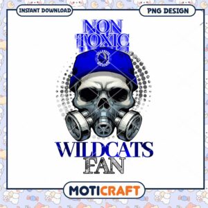 Wildcats Fan Non Toxic Skull PNG Design Download
