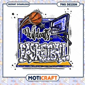Wildcats Basketball PNG Instant Download Design Art