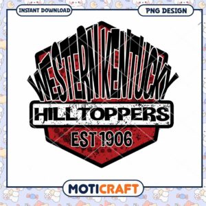 Western Kentucky Hilltoppers PNG Vintage Design Download
