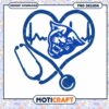 Wildcat Heartbeat Stethoscope PNG Design for Download