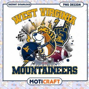 West Virginia Mountaineers PNG Digital Download Design