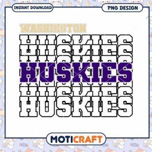 Washington Huskies Printable PNG Design for Fans