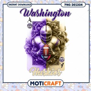 Washington Huskies Football PNG Instant Download Design