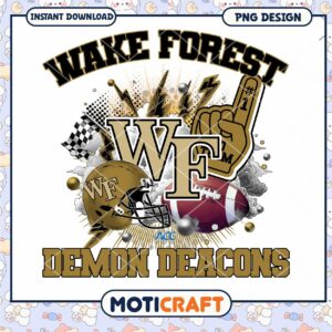 Wake Forest Demon Deacons Football PNG Digital Download