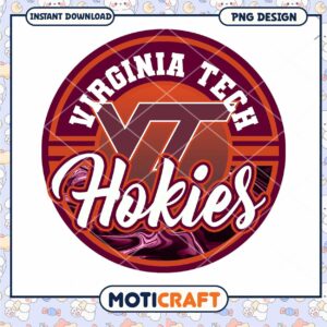 Virginia Tech Hokies Logo PNG Design Instant Download