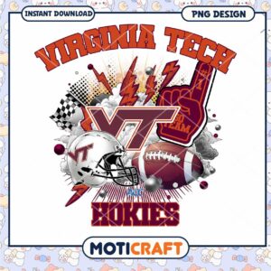 Virginia Tech Hokies Football PNG Design for Fans
