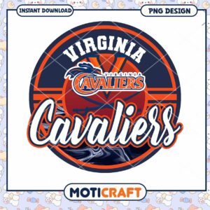 Virginia Cavaliers Basketball PNG Instant Download Design