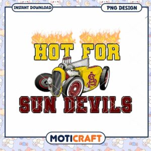 Vintage Hot Rod Design for Sun Devils Fans PNG File