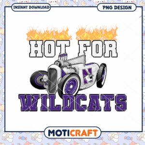 Vintage Race Car Design Hot for Wildcats PNG Download