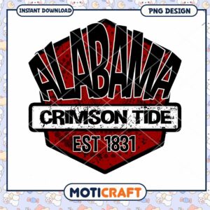 Vintage Alabama Crimson Tide PNG Design Instant Download