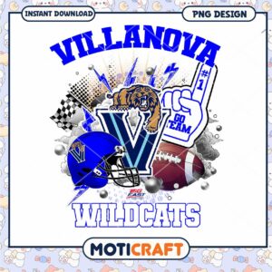 Villanova Wildcats Team Spirit PNG Digital Download Design