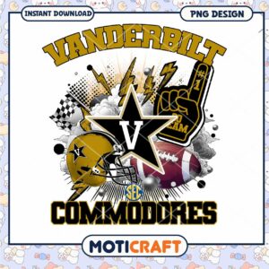 Vanderbilt Commodores PNG Design Instant Download Art