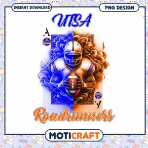 UTSA Roadrunners Epic Football PNG Design Download