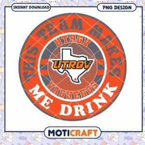 UTRGV Vaqueros Team Spirit PNG Design for Download