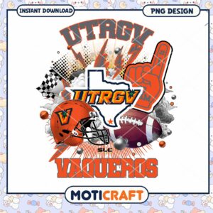 UTRGV Vaqueros PNG Design for Sports Fans Download